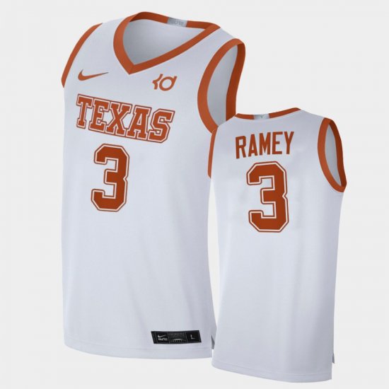 #3 Courtney Ramey Alumni Limited Texas Longhorns Player Men\'s White Jersey 938397-773