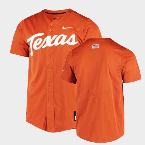 Custom College Baseball University of Texas Vapor Untouchable Elite Men\'s Orange Jersey 298975-551