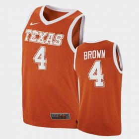#4 Greg Brown Replica Texas Longhorns College Basketball Mens Orange Jersey 821811-924