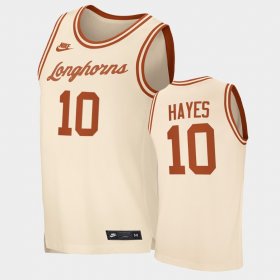 #10 Jaxson Hayes Retro Limited University of Texas Replica Mens Cream Jersey 924823-601