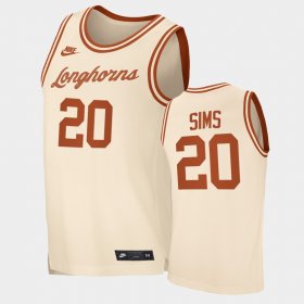 #20 Jericho Sims Retro Limited UT Replica Men's Cream Jersey 553941-524