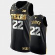 #22 Kai Jones College Basketball University of Texas Golden Authentic Men's Black Jersey 360450-675