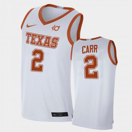 #2 Marcus Carr Alumni Limited UT Alumni Player Limited 2021 Top Transfers Men White Jersey 734576-191