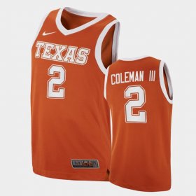 #2 Matt Coleman III Replica Texas Longhorns College Basketball Men Orange Jersey 843672-577