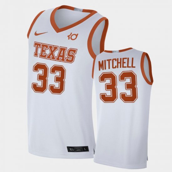 #33 Tre Mitchell Alumni Limited UT Alumni Player Limited 2021 Top Transfers Men\'s White Jersey 864908-369