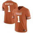 #1 Xavier Worthy NIL Player Longhorns Mens Texas Orange Jersey 545420-610