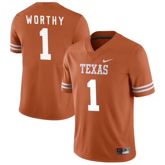 #1 Xavier Worthy NIL Player Longhorns Mens Texas Orange Jersey 545420-610