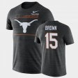 #15 Chris Brown 2021 Sideline Velocity University of Texas Performance Men Black T-Shirt 322275-593