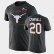 #20 Earl Campbell 2021 Sideline Velocity UT Performance Men's Black T-Shirt 731341-486
