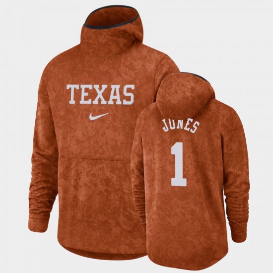 #1 Andrew Jones Basketball Spotlight UT Pullover Team Logo Men\'s Texas Orange Hoodie 447814-481