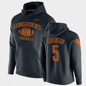#5 Bijan Robinson Retro Football Longhorns Pullover Men Black Hoodie 663069-847