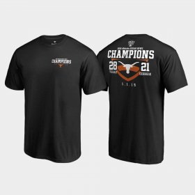 2019 Sugar Bowl Champions Texas Longhorns Fair Catch Score Men Black T-Shirt 821060-266