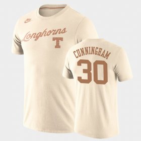 #30 Brock Cunningham Retro Basketball UT Tri-Blend Men Cream T-Shirt 115059-419