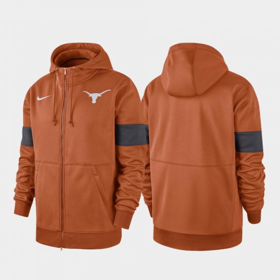 2019 Sideline Therma-FIT UT Performance Full-Zip Men Burnt Orange Hoodie 517240-751
