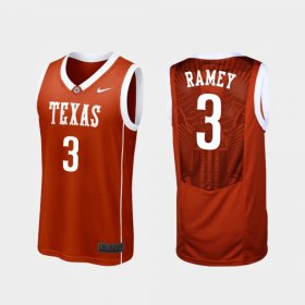 #3 Courtney Ramey Replica Texas Longhorns College Basketball Mens Burnt Orange Jersey 698205-826