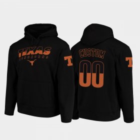 #00 Custom Wedge Performance Longhorns College Football Pullover Men's Black Hoodie 134944-318