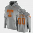 #00 Custom Vintage Logo Longhorns Club Fleece Pullover Men's Heathered Gray Hoodie 478794-596