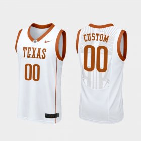 #00 Custom Replica University of Texas College Basketball Mens White Jersey 371468-360
