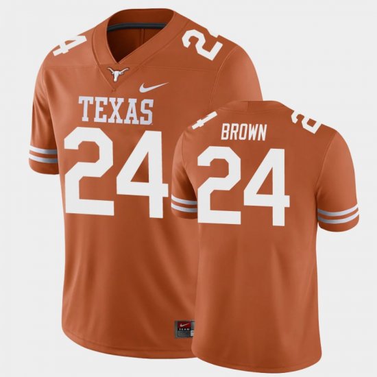 #24 Derrian Brown College Football University of Texas Game Men Texas Orange Jersey 971564-607