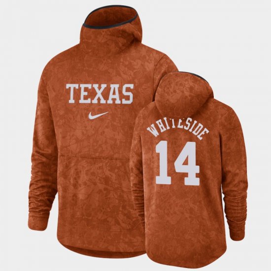 #14 Drayton Whiteside Basketball Spotlight University of Texas Pullover Team Logo Men Texas Orange Hoodie 287236-478