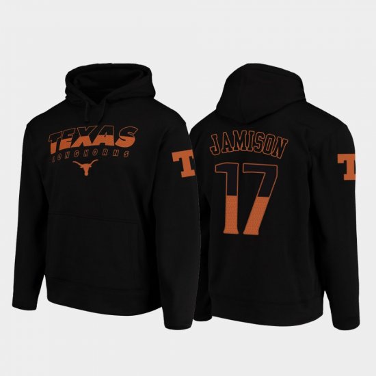 #17 D\'Shawn Jamison Wedge Performance UT College Football Pullover Mens Black Hoodie 194329-163