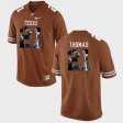 #21 Duke Thomas Pictorial Fashion Texas Longhorns Mens Brunt Orange Jersey 165927-329