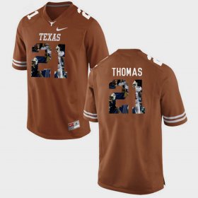 #21 Duke Thomas Pictorial Fashion Texas Longhorns Mens Brunt Orange Jersey 165927-329
