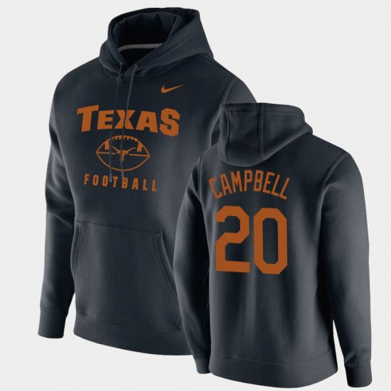 #20 Earl Campbell Oopty Oop University of Texas Football Pullover Men Black Hoodie 440309-568