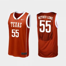 #55 Elijah Mitrou-Long Replica Texas Longhorns College Basketball Men Burnt Orange Jersey 861172-493