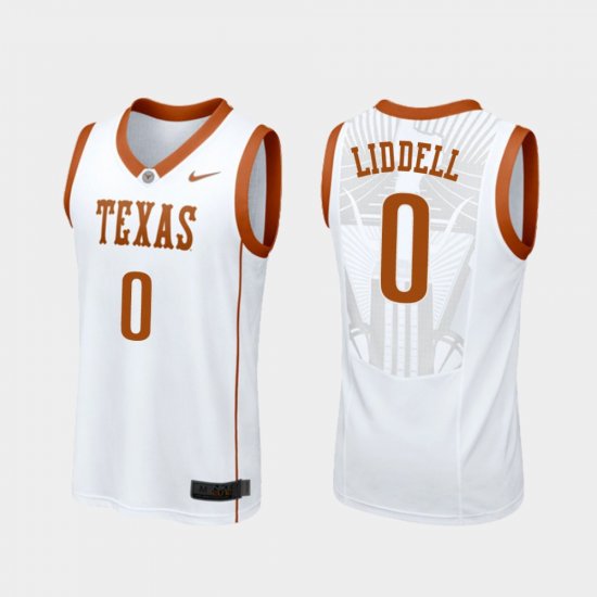 #0 Gerald Liddell Replica UT College Basketball Men White Jersey 560861-779