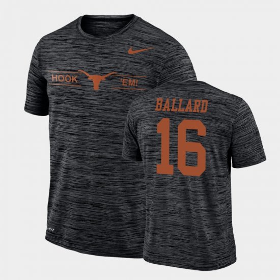 #16 Ben Ballard GFX Velocity Texas Longhorns Sideline Legend Performance Men Black T-Shirt 522499-649