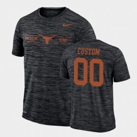 #00 Custom GFX Velocity Texas Longhorns Sideline Legend Performance Men's Black T-Shirt 355218-323