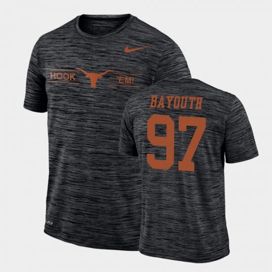 #97 Patrick Bayouth GFX Velocity Longhorns Sideline Legend Performance Men Black T-Shirt 471963-311