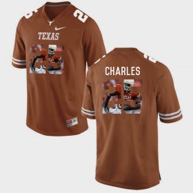 #25 Jamaal Charles Pictorial Fashion University of Texas Mens Brunt Orange Jersey 528594-445