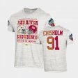 #91 Jamari Chisholm 2021 Red River Showdown Texas Longhorns Matchup Mens White T-Shirt 179286-958
