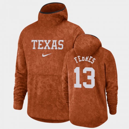 #13 Jase Febres Basketball Spotlight UT Pullover Team Logo Men\'s Texas Orange Hoodie 918615-113