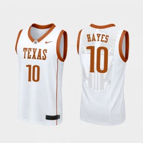#10 Jaxson Hayes Replica Texas Longhorns College Basketball Men White Jersey 686967-169