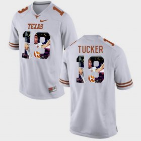 #19 Justin Tucker Pictorial Fashion University of Texas Men White Jersey 277359-686