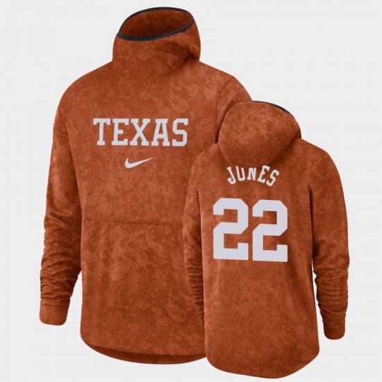 #22 Kai Jones Basketball Spotlight UT Pullover Team Logo Men Texas Orange Hoodie 738551-387
