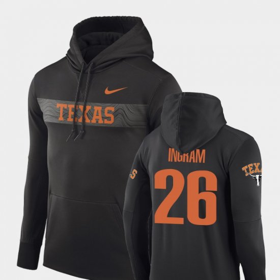 #26 Keaontay Ingram Sideline Seismic Texas Longhorns Football Performance Mens Anthracite Hoodie 721152-980