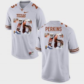 #76 Kent Perkins Pictorial Fashion Texas Longhorns Men White Jersey 433979-890