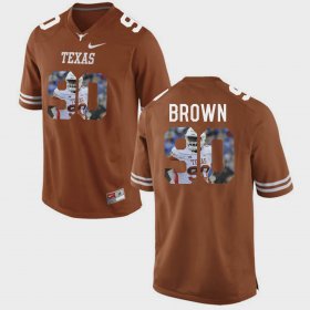 #90 Malcom Brown Pictorial Fashion University of Texas Men Brunt Orange Jersey 134422-233