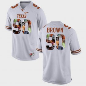 #90 Malcom Brown Pictorial Fashion Longhorns Men's White Jersey 724149-871