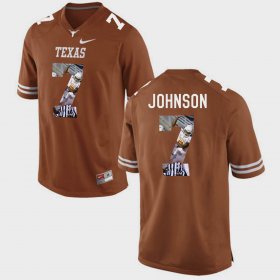 #7 Marcus Johnson Pictorial Fashion UT Mens Brunt Orange Jersey 136660-422