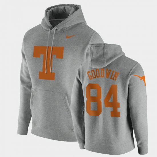 #84 Marquise Goodwin Vintage Logo UT Club Fleece Pullover Men\'s Heathered Gray Hoodie 856876-571