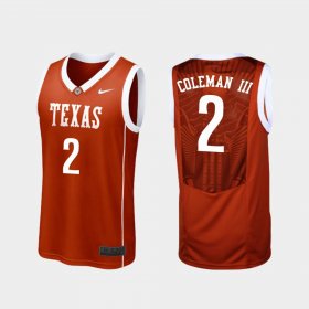 #2 Matt Coleman III Replica UT College Basketball Mens Burnt Orange Jersey 577892-433