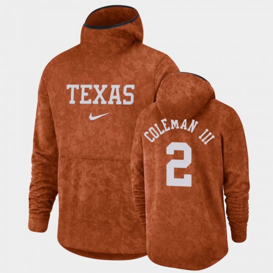 #2 Matt Coleman III Basketball Spotlight UT Pullover Team Logo Mens Texas Orange Hoodie 243321-750