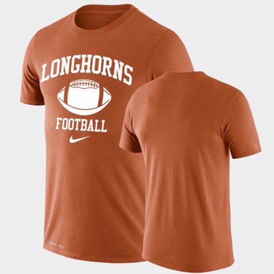 Retro Football University of Texas Lockup Legend Performance Men Orange T-Shirt 877417-576