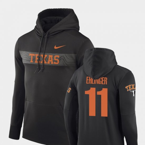 #11 Sam Ehlinger Sideline Seismic University of Texas Football Performance Men Anthracite Hoodie 404097-578