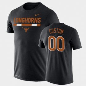 #00 Custom Team DNA University of Texas Legend Performance Men Black T-Shirt 970423-471